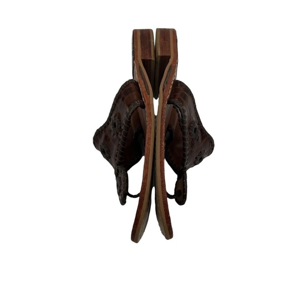 Jack Rogers Brown Flat T-Strap Sandals Size 7 Women's - Picture 6 of 8